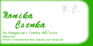 monika csenka business card